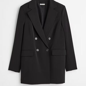 H&M Black Double-Breasted Blazer